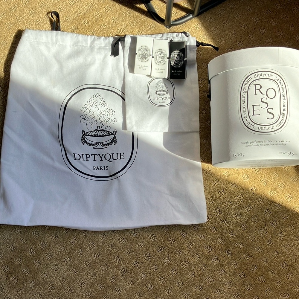 NWOT Diptyque Extra-Large Roses 5 wick Candle